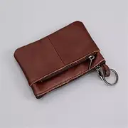 [SLEDEZ] Mens Cash Change Wallet Mini Coin Purse Leather Zip Coin Bag Short Small Wallet(Colour 4)