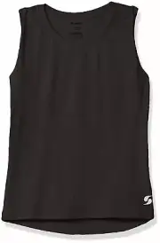Soffe Girls' Big Boyfriend Tank, Black, Medium
