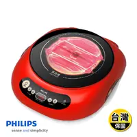 在飛比找生活市集優惠-【飛利浦 PHILIPS】不挑鍋黑晶爐HD4989 (活力紅