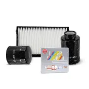 NGK Iridium Spark Plugs & NTK Filter Service Kit for Mazda 3 BK 2.0L LFDE 06-09