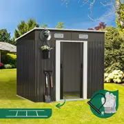Livsip Garden Shed 1.94x1.21M Outdoor Storage Sheds With Metal Base Workshop Cabin