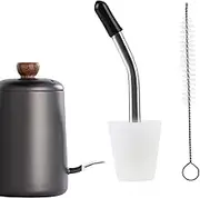 Coffee Pot Water Spout, Liquor Pour Spout with Cleaning Brush, General Kettle Attachment Smooth Beverage Ideal for Hot Chocolate, Tea, Kitchen and Bar Drink Dispensing