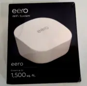 EERO WIFI Mesh Router J010001 Dual Band 2.4 GHz and 5GHz 1500Sq Ft Coverage NEW