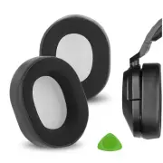 Geekria Ice Silk Ear Pads for Corsair HS65, HS55 Headphones (Black)