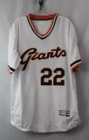 NEW Mens Majestic MLB San Fransisco Giant #22 Will Clark Baseball Jersey Size 44