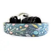 Scandinavian Camera Strap-Floral Camera Strap -Double Padded Comfortable Camera
