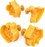 4Pcs Sandwich Cutters Cookie Cutters Vegetable Cutters, Food Grade Cookie Cutter Stamps Mold,Sandwich Cutter and Sealer Vegetable Cutter Shapes Set,Cookie Cutters Set Fruit Cookie Pastry Stamps Mold