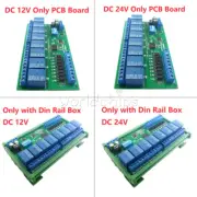 DC 12V 24V 8CH DIN35 C45 UART RS485 Relay Module Modbus RTU Control Switch Board