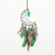 GGP Crescent Boho Forest Dreamcatcher Wind Chime Pendant Ins Style Moonlit Serenity Decor