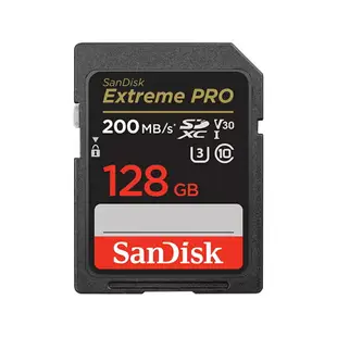 ◎相機專家◎ SanDisk Extreme Pro SDXC 200MB/s 128G 128GB 記憶卡 C10 U3 V30 增你強公司貨【跨店APP下單最高20%點數回饋】