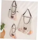 3PACK Mesh Reusable Bag Mesh Bags Hanging Storage Onion Holder 3PACK-Beige