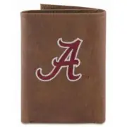 ZeppelinProducts UAL-IWE2-CRZH-LBR Alabama Trifold Embroidered Leather Wallet