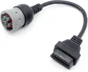 Round Adapter Cable for 6Pin Trucks J1708 Deutsch connector to OBD2 16Pin Z1