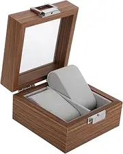 Healeved Box Wooden Jewelry Display Box Chic Watch Packing Case Watch Container for Storage Elegant Design for Home Travel Use Scratches