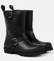 [Stella McCartney] Stella McCartney Trace faux leather biker boots AU 4 black
