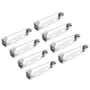 150Pcs Safety Bar Pins 25mm Brooch Clasp Pin Backs for ID Badges, Silver White