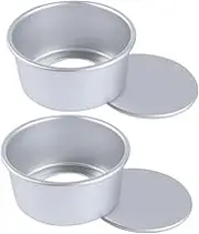 UTHCLO Aluminum Alloy Cake Baking Mold Round Pie Pan Removable Base Nonstick for Mini Cakes Pies