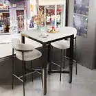 XXL Square Marble Bar Table Coffee Table Kitchen Dining Table Stable X-shape Leg