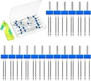 Pack of 18 Sewing Machine Twin Needles Jersey Sewing Machine Needles for Sewing Machine Pens Twin Stretch Needles with Plastic Box 3 Mixed Sizes 2.0/90, 3.0/90, 4.0/90