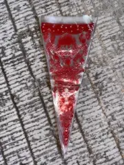 New 97 Red Clear Triangle Plastic Party Cone Shaped Candy Bag
