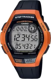 Casio Collection Sports Running Lap Measurement Solar Series Wristwatch orange
