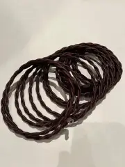 16 FEET BROWN Twisted Rayon Covered Wire, Antique Style Cloth Lamp Cord