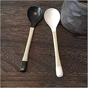 Tablespoons Two-Piece Handmade Ceramic Coffee Spoon Couple Long Handle Household Milk Spoon Ice Cream Ice Tea Watermelon Spoon Chinese Spoon Serving Spoon