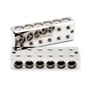 Pair 6 in 6 Out 1/0 AWG 0 Gauge Power and Ground Distribution Blocks