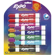 Expo Dry Erase Whiteboard Marker Chisel Tip Vibrant Color Mix - Pack of 12