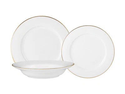 Maxwell & Williams White Gold Rim Dinner Set 12 Piece RRP $169.95