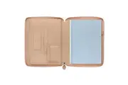 Filofax Classic Stitch A4 Folio Notebook Soft Leather Office Stationery Peach