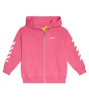 [Off-White Kids] Off-White Kids Printed cotton hoodie Y 10 pink