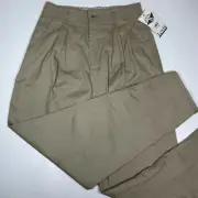NWT Vtg Dockers Levi’s Classic Twill Pleated High Waist Pants Beige Khaki Sz 12