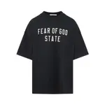 [Fear Of God Essentials] Fear Of God Essentials-Jet Black Cotton 90s Fit T-Shirt-Uomo XL STAND