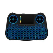 MT08 2.4G Air Mouse 6 Gyro Fly Air Mouse Rainbow Backlight Remote Control Mini Keyboard for Android Smart TV Box