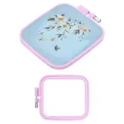 1Pcs Square Embroidery Hoops Cross Stitch Hoops Frames ABS Plastic, Light Purple