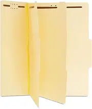 Manila Classification Folders, Letter, Six-Section, 15/Box