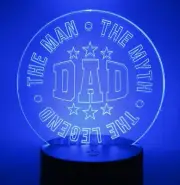 Dad The Man Myth Legend Night Light, Dad Birthday Gift, Father's Day, Man Cave
