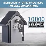 Key Lock Box Wall Mounted 4 Digit Combination Lockbox Key Safe Security Storage