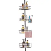 56" to 114" High Shower Corner Caddy Tension Pole Rust-Proof Tension Pole