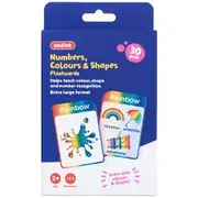 Kadink Large Flashcards Numbers, Colours & Shapes 30 Pack
