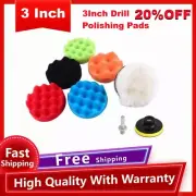 New 7PCS Polishing Pad 3 Inch Car Foam Buffing Pad Polisher Attachment for Drill