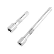 2PCS 1/4 Inch Chromed Steel Extension Bar Ratchet Socket Wrench Adapter 50/100mm