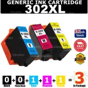 3x 302XL 302 XL Colour Generic Ink Cartridge For Epson XP-6000 XP-6100