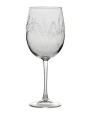Susquehanna Glass Set of 4 Fern Hand-Cut Wine Glass