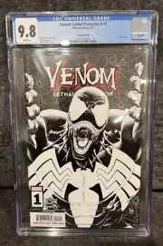 Venom Lethal Protector II #1 CGC 9.8! Rare Black And White Second Print!