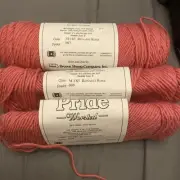 Lambs Pride Yarn 85%wool 15% Mohair Worsted 183 Rosado Rose Knitting Crochet X 3