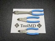 Snap-on Tools USA NEW 3pc PEARL BLUE Diagonal Cutter Lot Set 312CF 87ACF 86ACF