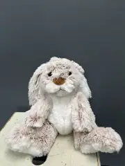 Melissa and Doug Burrow Bunny Rabbit Fuzzy Plush Stuffed Animal 10" CLEAN