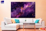 Purple Gold & Black Abstract Canvas Home Decor Australian Made Quality